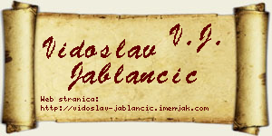 Vidoslav Jablančić vizit kartica